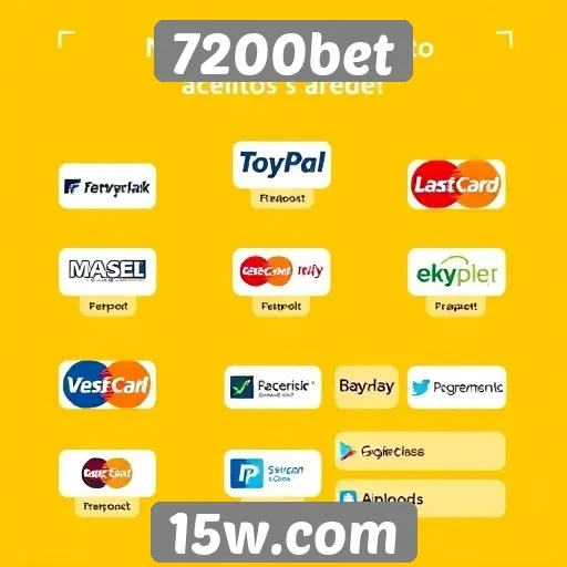 Métodos de pagamento aceitos no site 7200bet